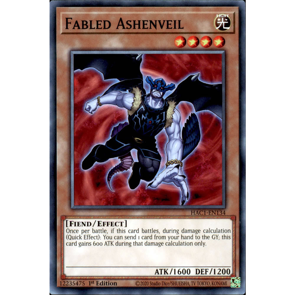 Fabled Ashenveil HAC1-EN134 Yu-Gi-Oh! Card from the Hidden Arsenal: Chapter 1 Set