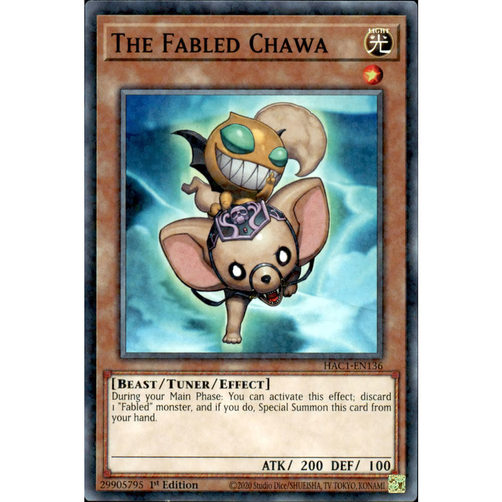 The Fabled Chawa HAC1-EN136 Yu-Gi-Oh! Card from the Hidden Arsenal: Chapter 1 Set