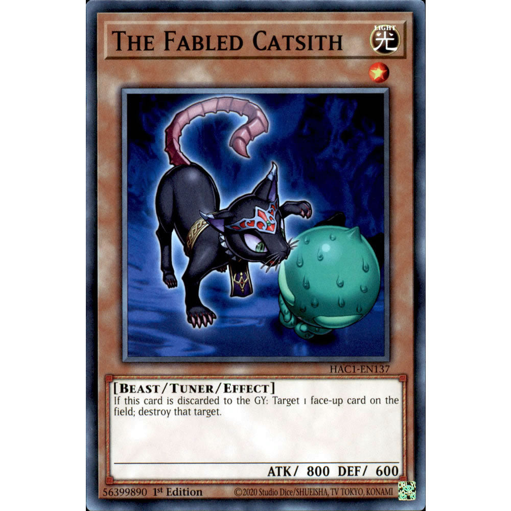 The Fabled Catsith HAC1-EN137 Yu-Gi-Oh! Card from the Hidden Arsenal: Chapter 1 Set