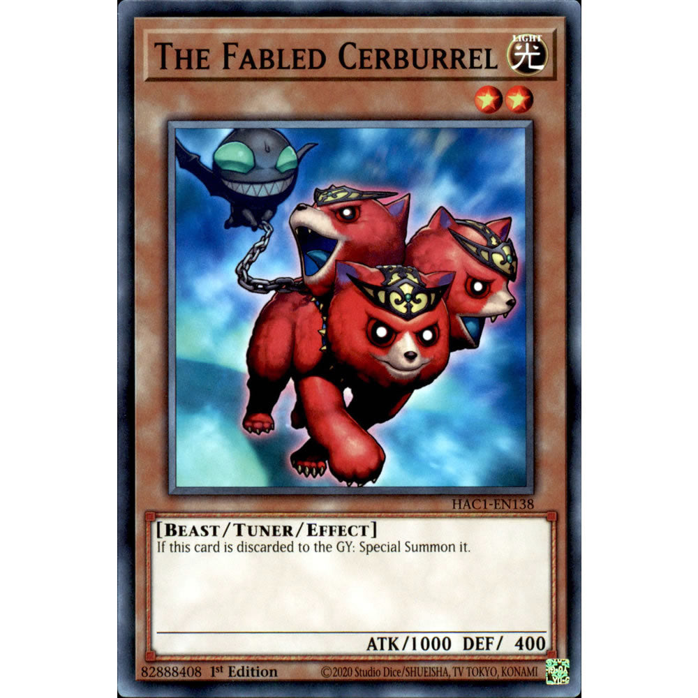 The Fabled Cerburrel HAC1-EN138 Yu-Gi-Oh! Card from the Hidden Arsenal: Chapter 1 Set