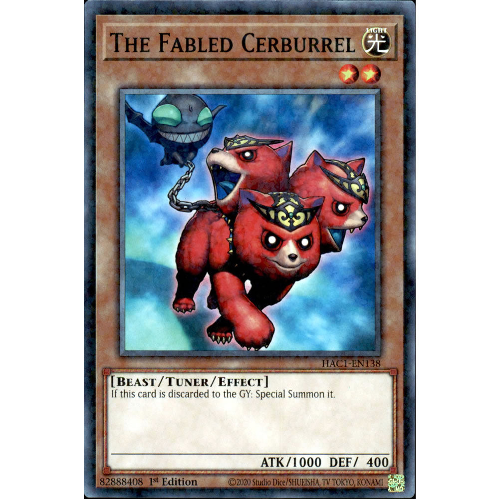 The Fabled Cerburrel HAC1-EN138 Yu-Gi-Oh! Card from the Hidden Arsenal: Chapter 1 Set