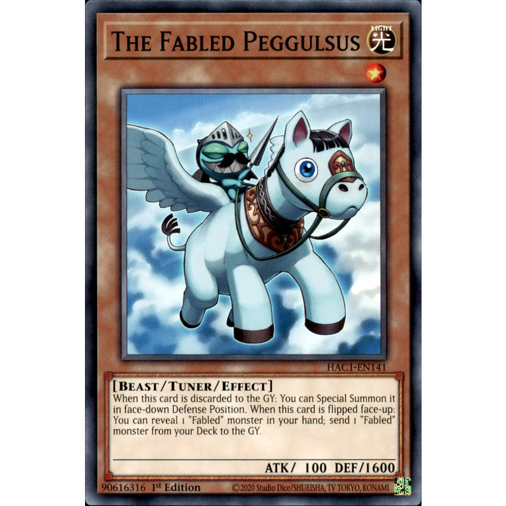 The Fabled Peggulsus HAC1-EN141 Yu-Gi-Oh! Card from the Hidden Arsenal: Chapter 1 Set