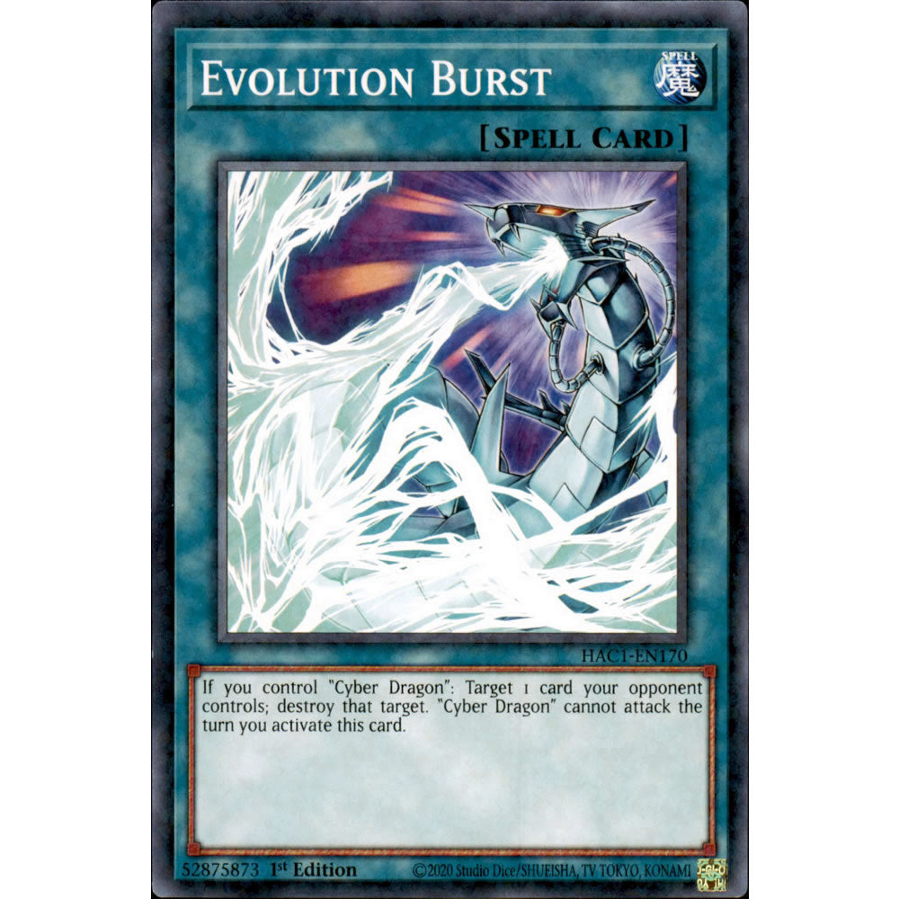 Evolution Burst HAC1-EN170 Yu-Gi-Oh! Card from the Hidden Arsenal: Chapter 1 Set