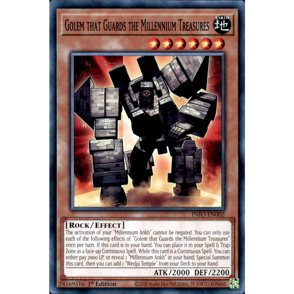 Golem that Guards the Millennium Treasures INFO-EN002 Yu-Gi-Oh! Card from the The Infinite Forbidden Set