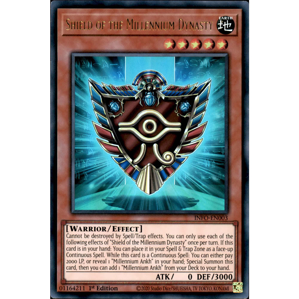 Shield of the Millennium Dynasty INFO-EN003 Yu-Gi-Oh! Card from the The Infinite Forbidden Set