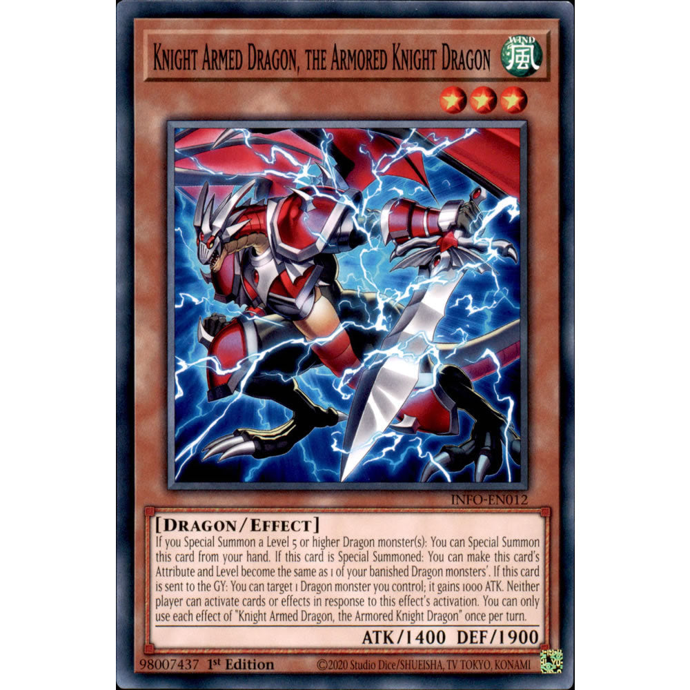 Knight Armed Dragon, the Armored Knight Dragon INFO-EN012 Yu-Gi-Oh! Card from the The Infinite Forbidden Set