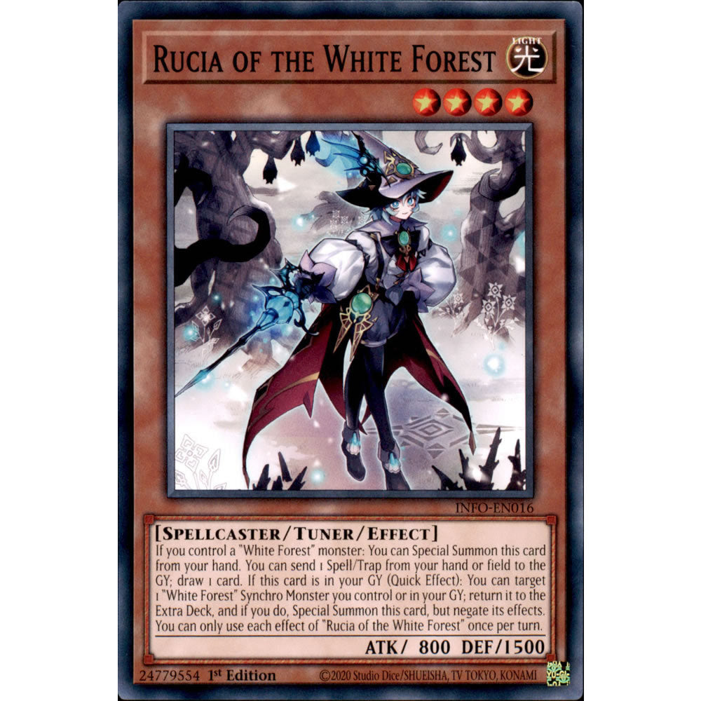 Rucia of the White Forest INFO-EN016 Yu-Gi-Oh! Card from the The Infinite Forbidden Set