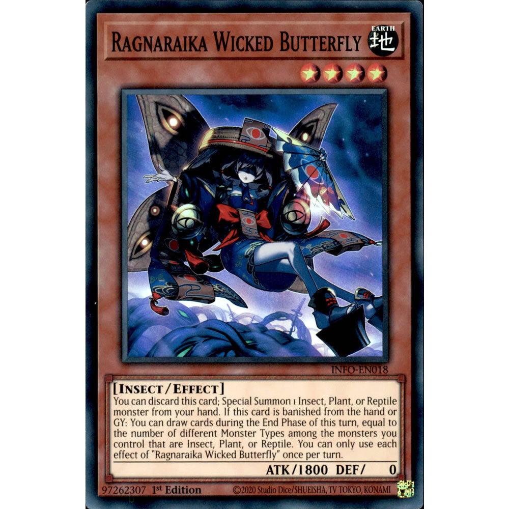 Ragnaraika Wicked Butterfly INFO-EN018 Yu-Gi-Oh! Card from the The Infinite Forbidden Set