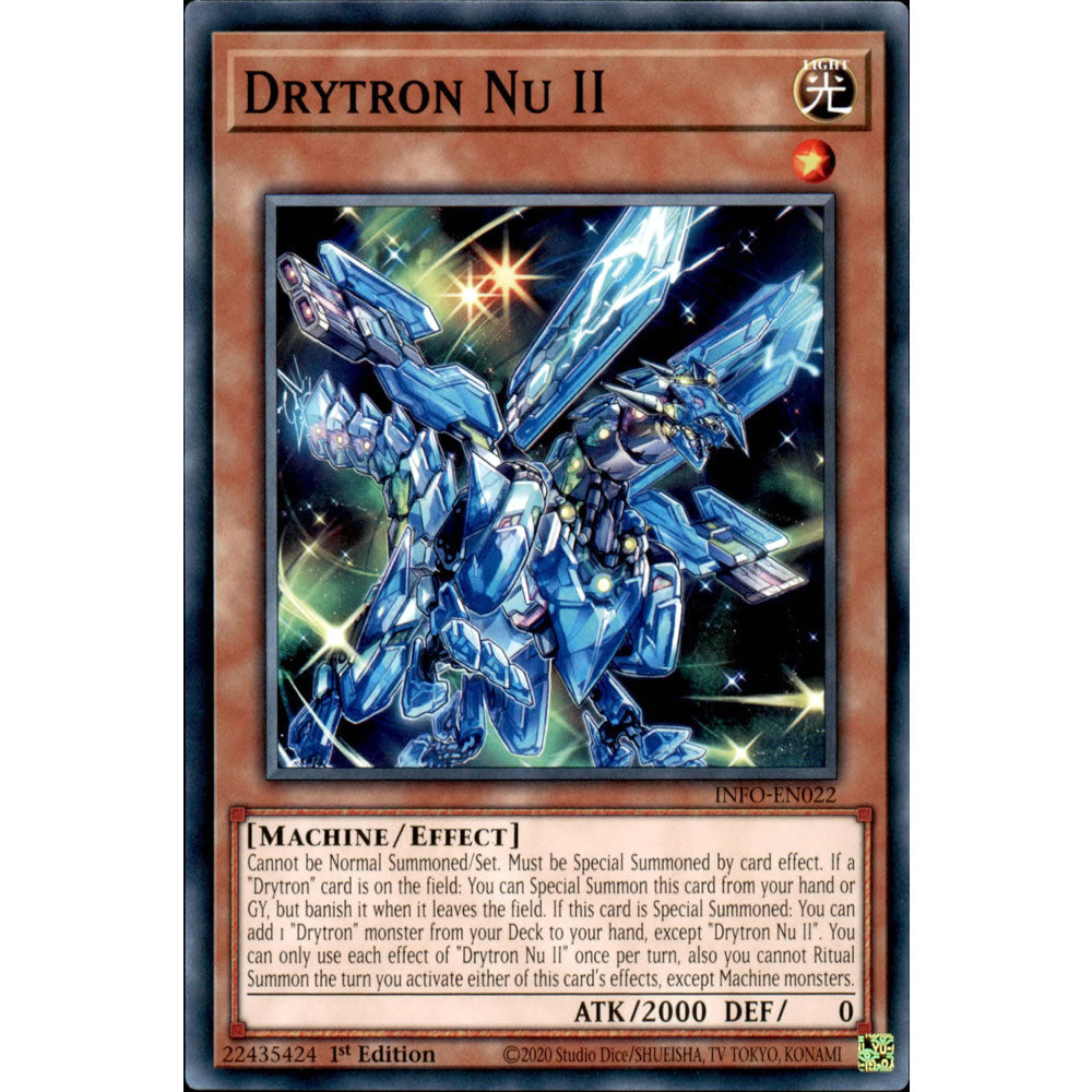 Drytron Nu II INFO-EN022 Yu-Gi-Oh! Card from the The Infinite Forbidden Set