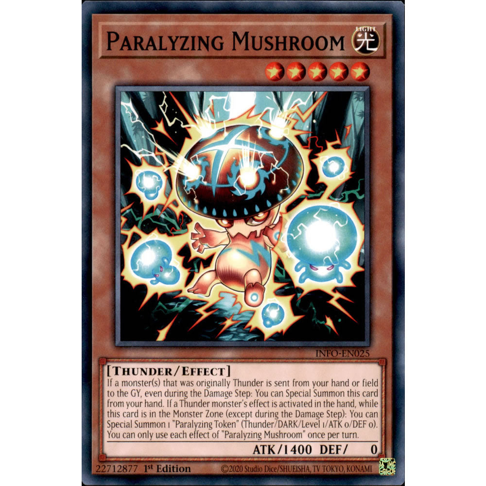 Paralyzing Mushroom INFO-EN025 Yu-Gi-Oh! Card from the The Infinite Forbidden Set