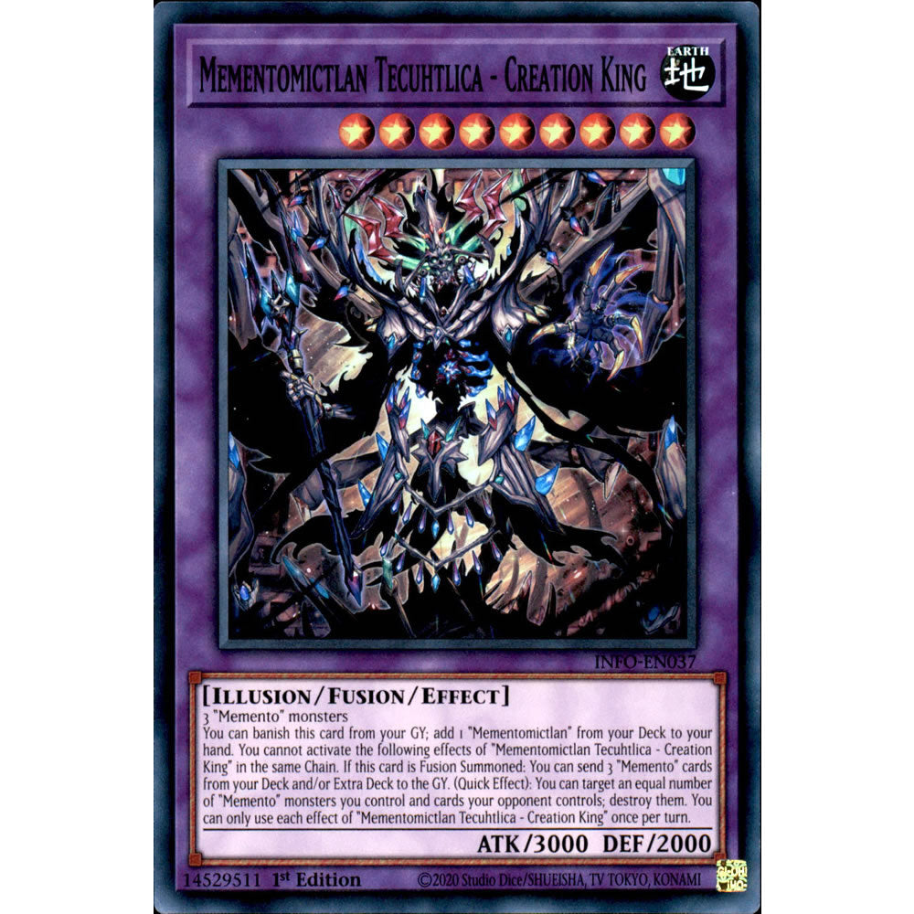 Mementomictlan Tecuhtlica - Creation King INFO-EN037 Yu-Gi-Oh! Card from the The Infinite Forbidden Set