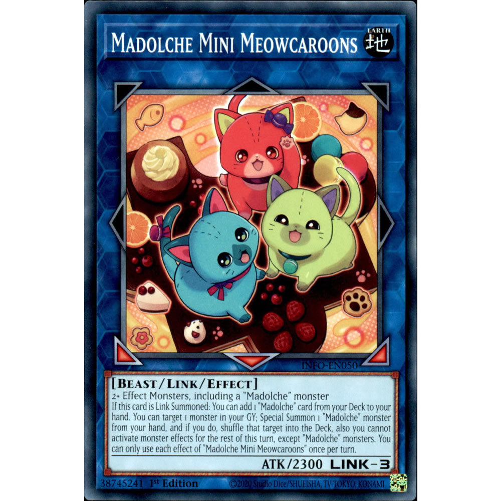 Madolche Mini Meowcaroons INFO-EN050 Yu-Gi-Oh! Card from the The Infinite Forbidden Set