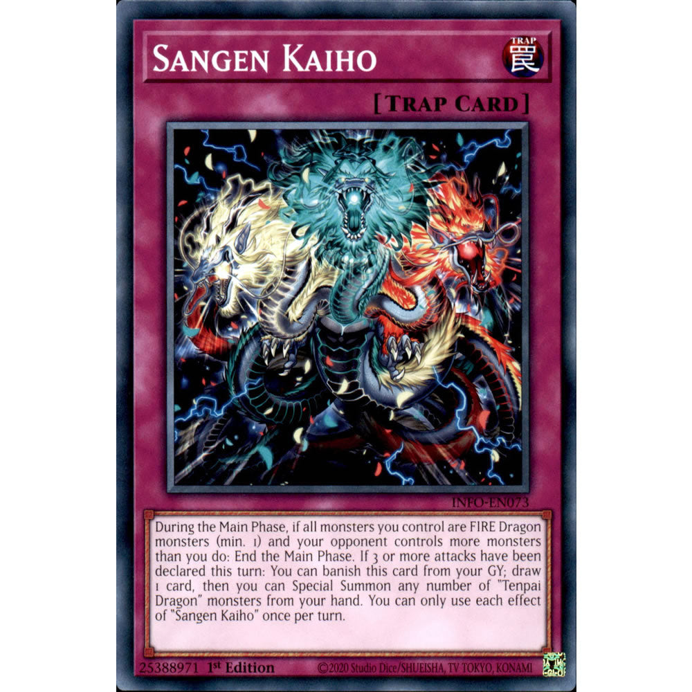 Sangen Kaiho INFO-EN073 Yu-Gi-Oh! Card from the The Infinite Forbidden Set