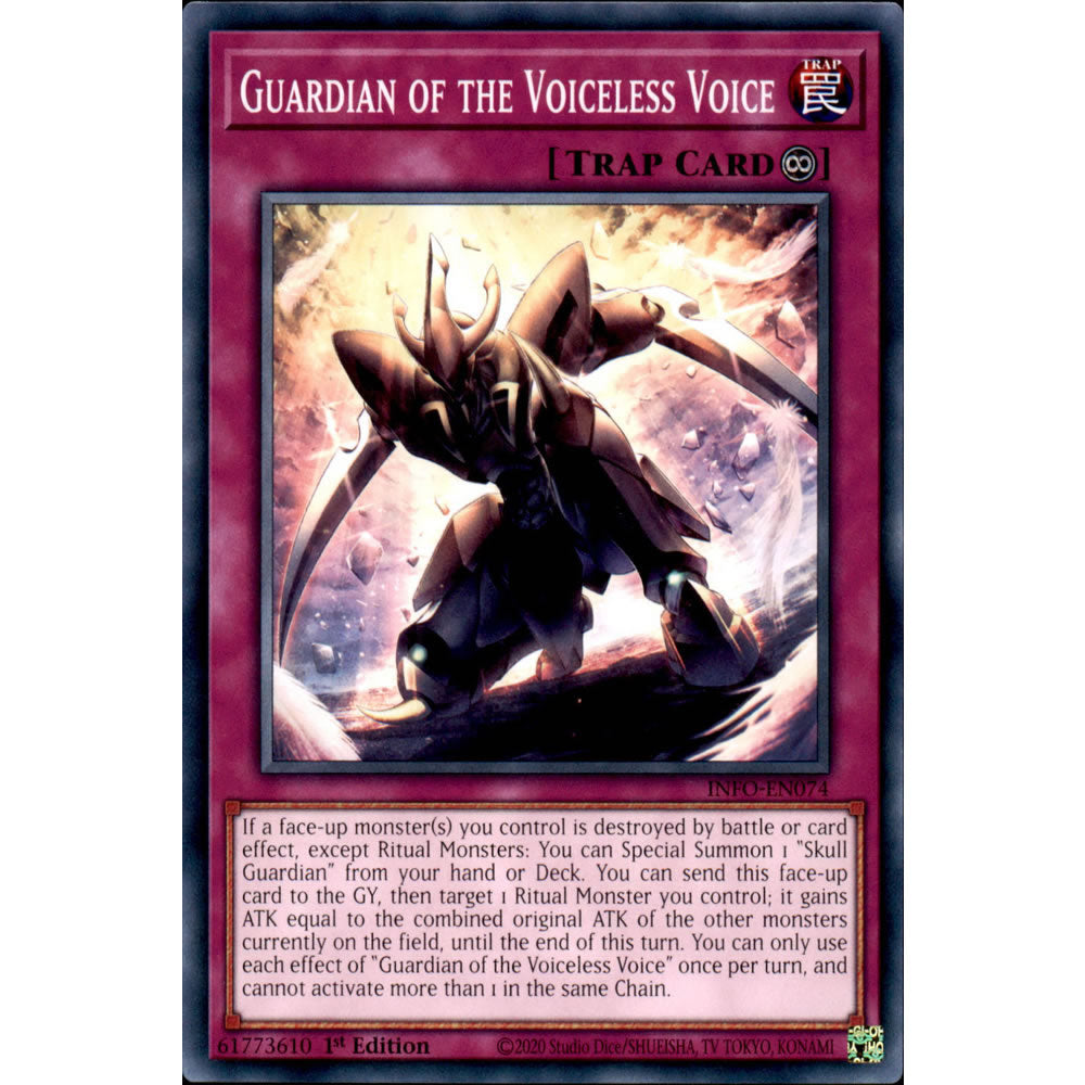 Guardian of the Voiceless Voice INFO-EN074 Yu-Gi-Oh! Card from the The Infinite Forbidden Set