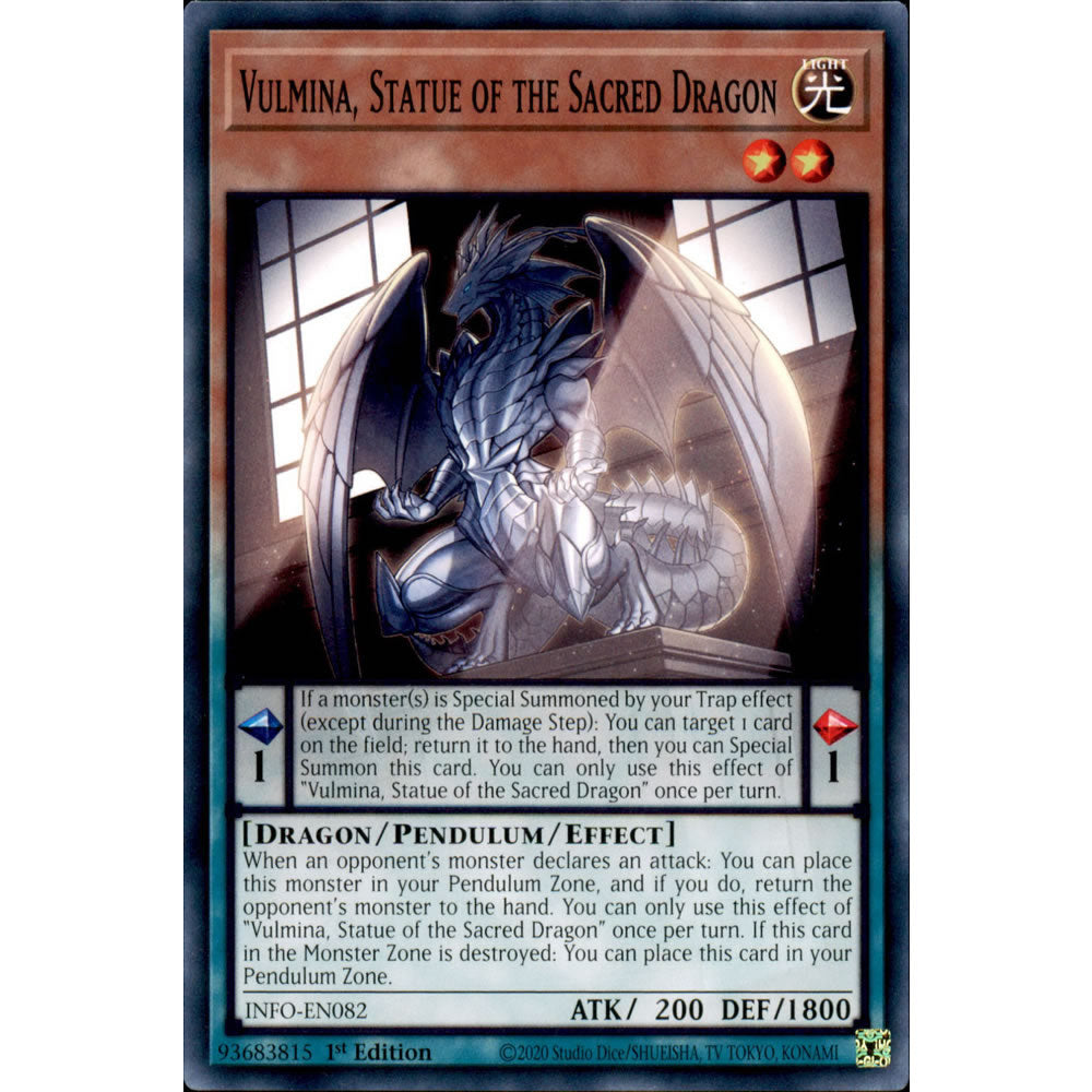 Vulmina, Statue of the Sacred Dragon INFO-EN082 Yu-Gi-Oh! Card from the The Infinite Forbidden Set