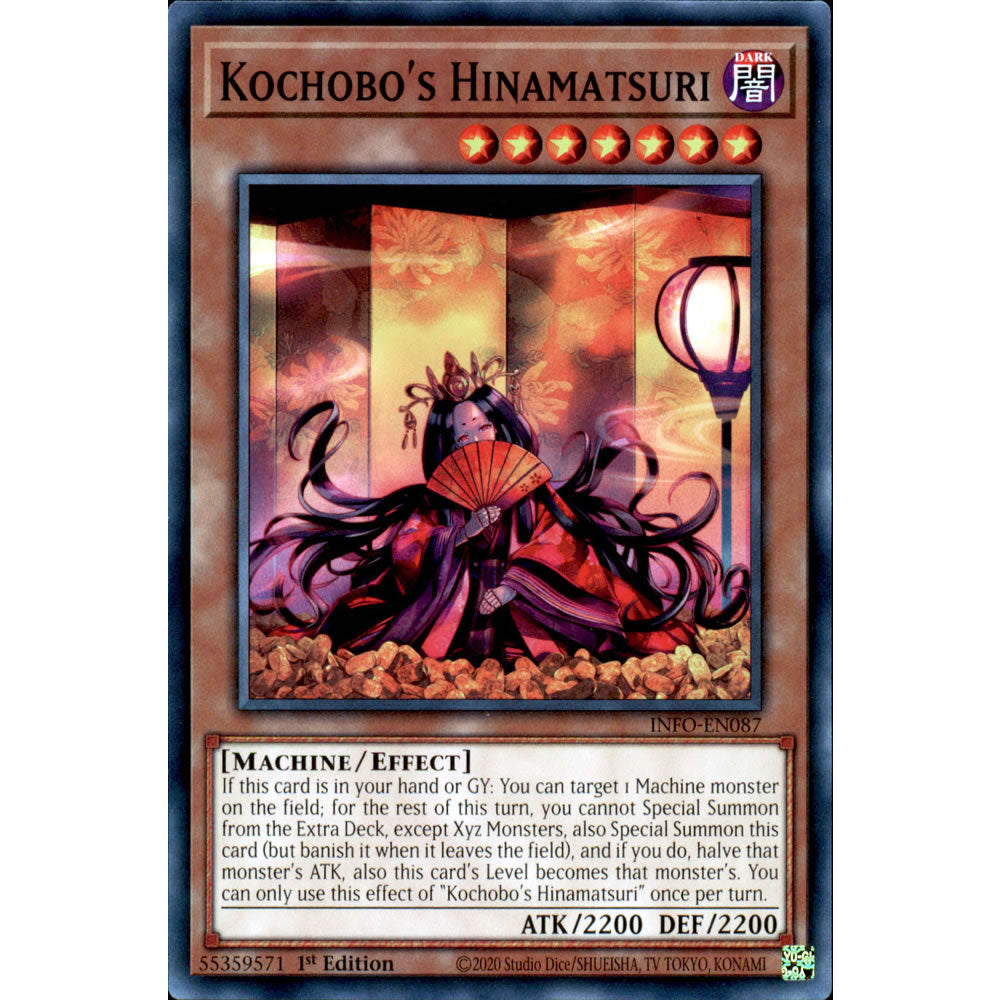 Kochobo's Hinamatsuri INFO-EN087 Yu-Gi-Oh! Card from the The Infinite Forbidden Set