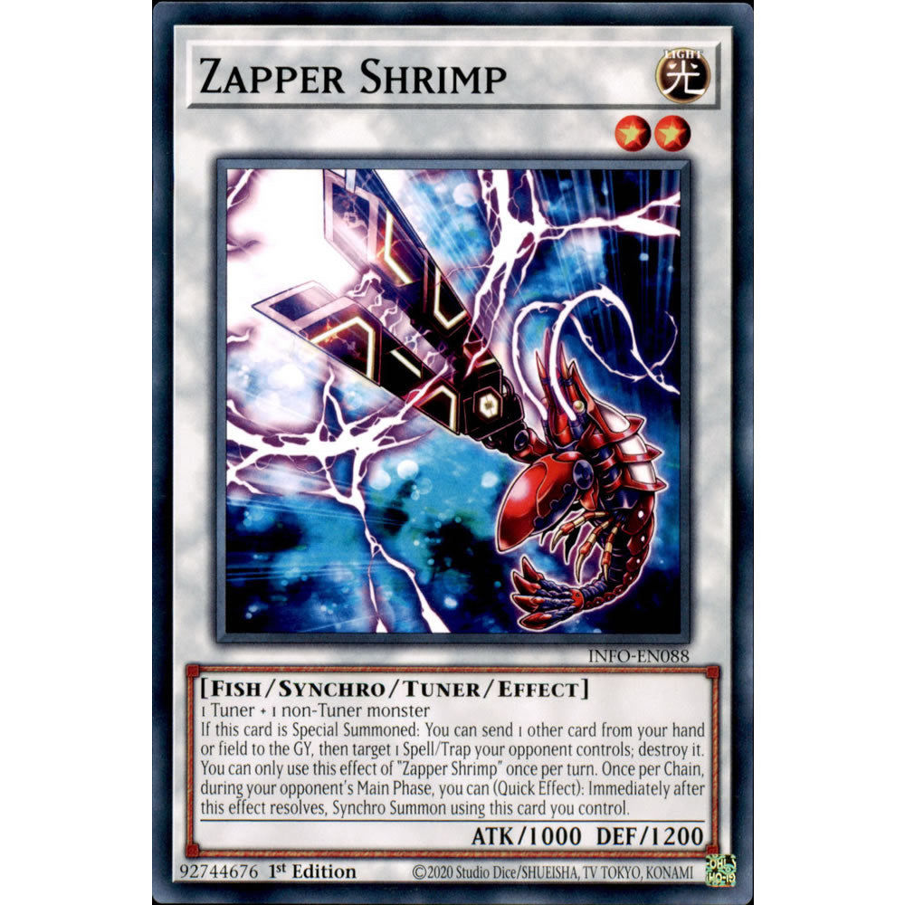 Zapper Shrimp INFO-EN088 Yu-Gi-Oh! Card from the The Infinite Forbidden Set