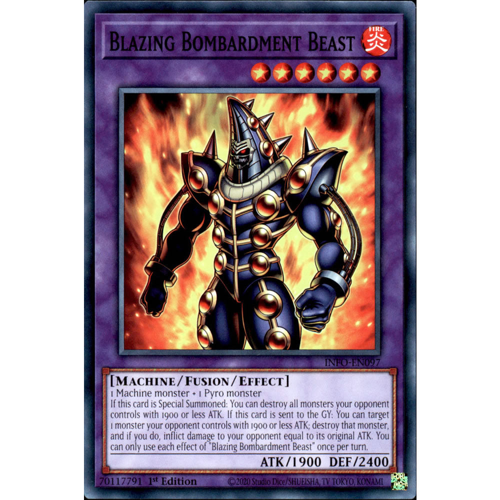 Blazing Bombardment Beast INFO-EN097 Yu-Gi-Oh! Card from the The Infinite Forbidden Set