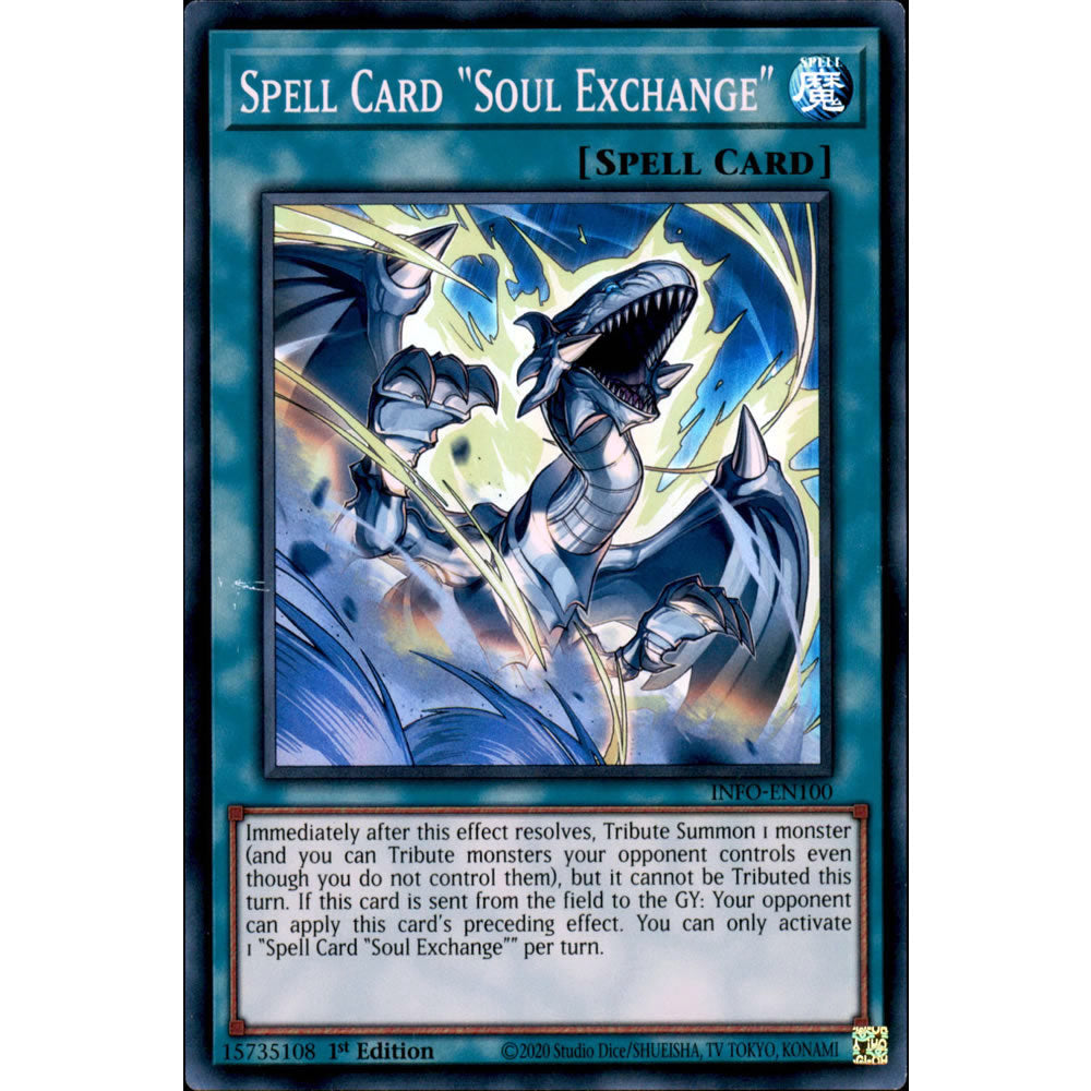 Spell Card Soul Exchange INFO-EN100 Yu-Gi-Oh! Card from the The Infinite Forbidden Set