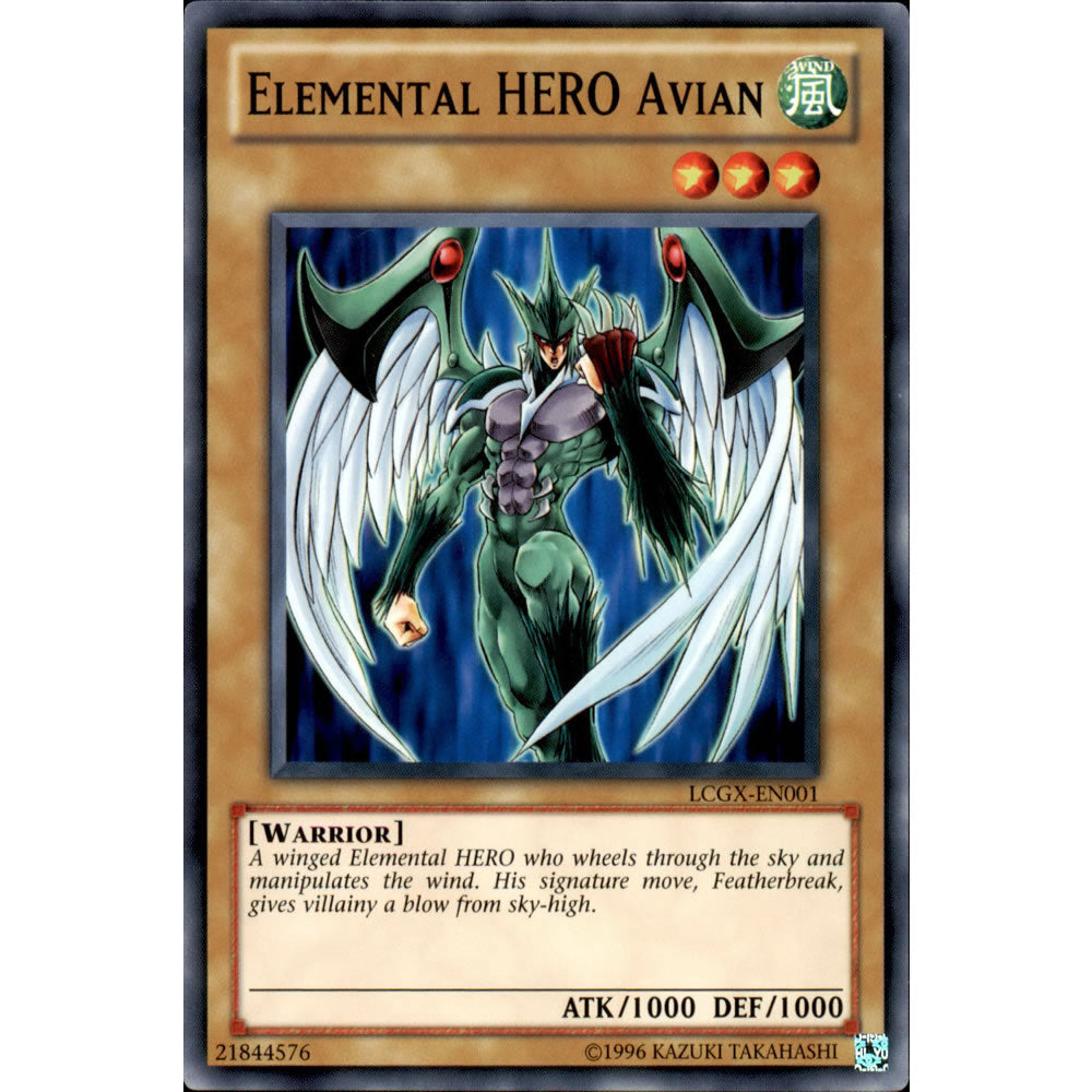 Elemental Hero Avian LCGX-EN001 Yu-Gi-Oh! Card from the Legendary Collection 2: The Duel Academy Years Mega Pack Set