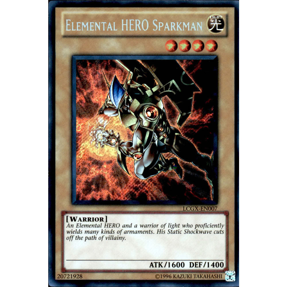 Elemental Hero Sparkman LCGX-EN007 Yu-Gi-Oh! Card from the Legendary Collection 2: The Duel Academy Years Mega Pack Set