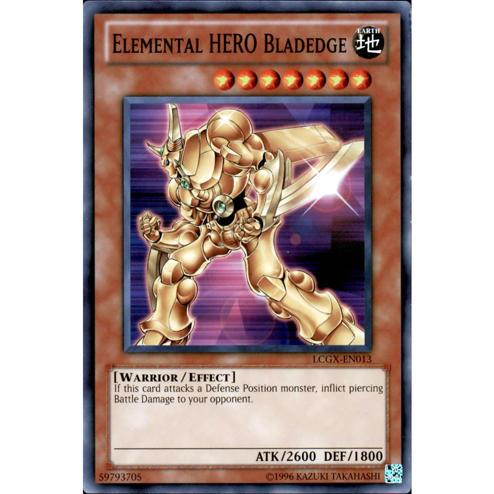 Elemental Hero Bladedge LCGX-EN013 Yu-Gi-Oh! Card from the Legendary Collection 2: The Duel Academy Years Mega Pack Set