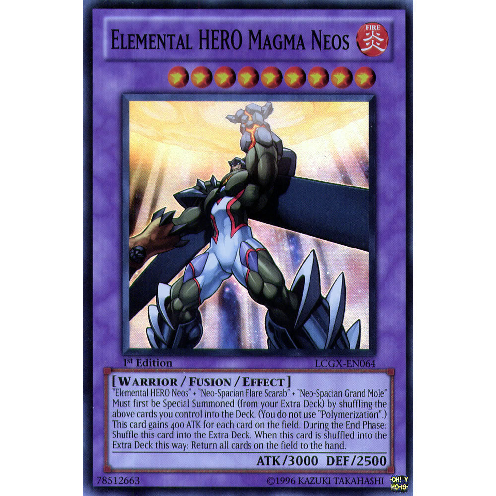 Elemental HERO Magma Neos LCGX-EN064 Yu-Gi-Oh! Card from the Legendary Collection 2: The Duel Academy Years Mega Pack Set