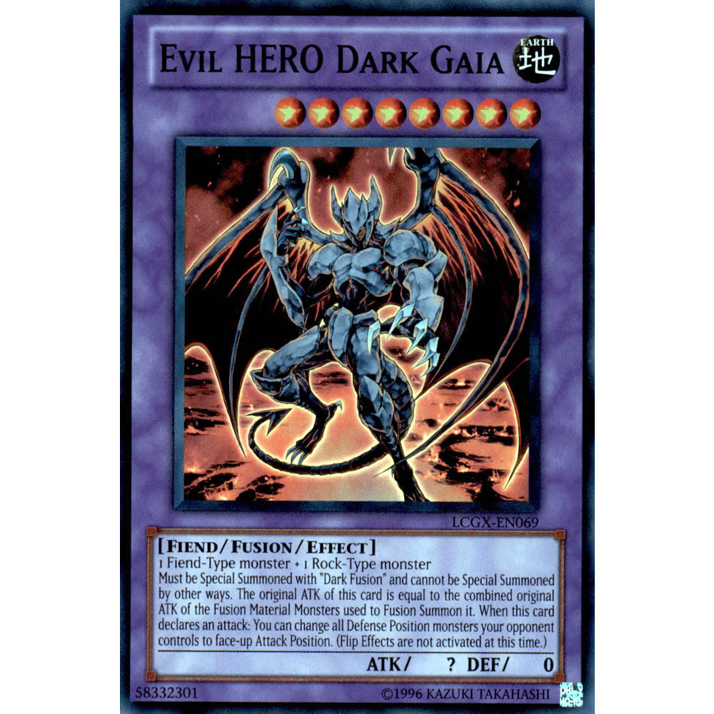 Evil Hero Dark Gaia LCGX-EN069 Yu-Gi-Oh! Card from the Legendary Collection 2: The Duel Academy Years Mega Pack Set