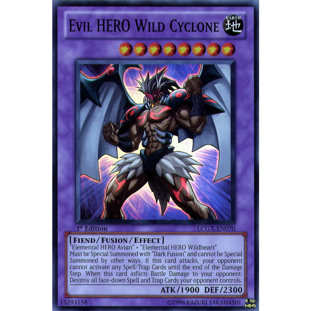 Evil Hero Wild Cyclone LCGX-EN070 Yu-Gi-Oh! Card from the Legendary Collection 2: The Duel Academy Years Mega Pack Set