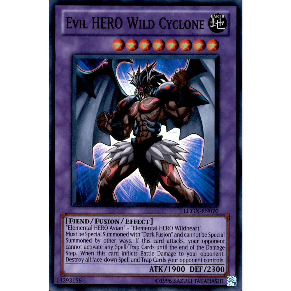 Evil Hero Wild Cyclone LCGX-EN070 Yu-Gi-Oh! Card from the Legendary Collection 2: The Duel Academy Years Mega Pack Set