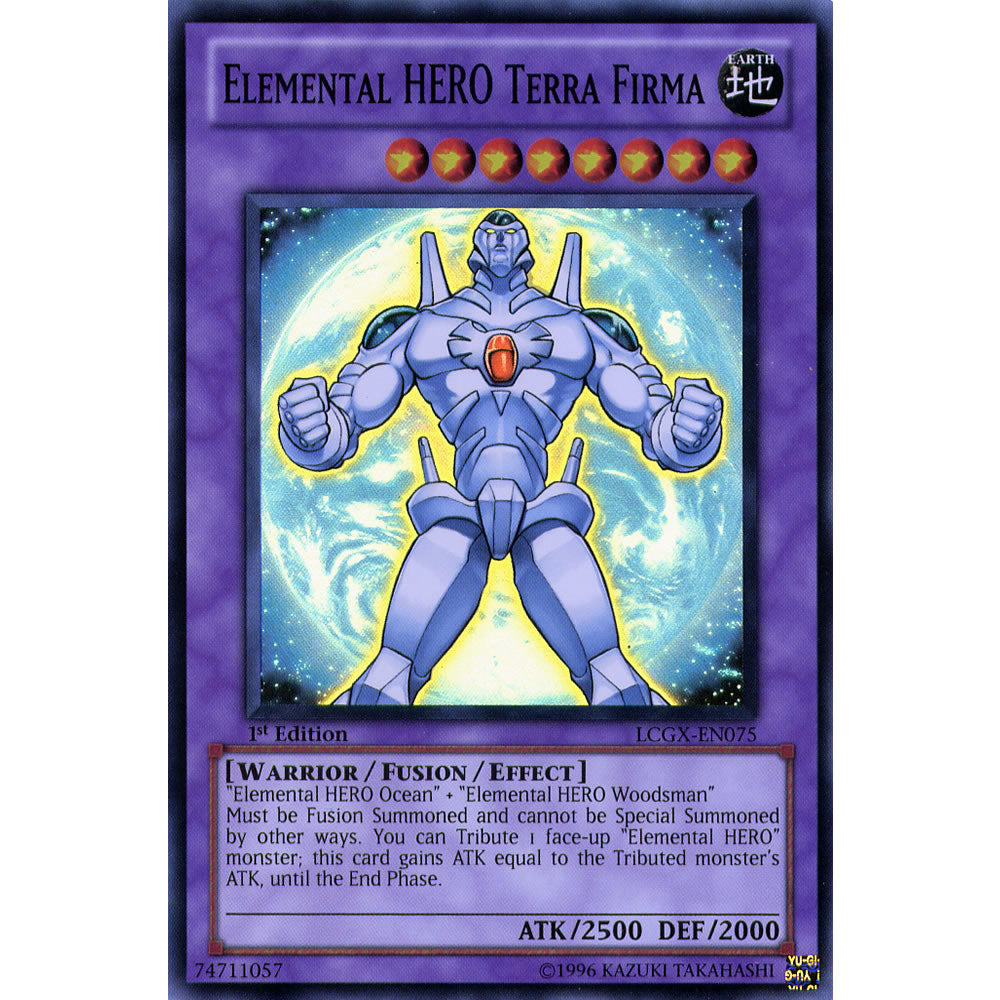 Elemental Hero Terra Firma LCGX-EN075 Yu-Gi-Oh! Card from the Legendary Collection 2: The Duel Academy Years Mega Pack Set