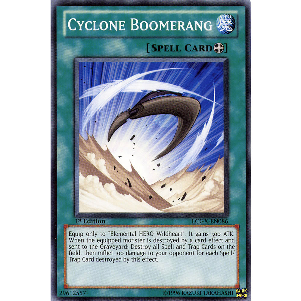 Cyclone Boomerang LCGX-EN086 Yu-Gi-Oh! Card from the Legendary Collection 2: The Duel Academy Years Mega Pack Set