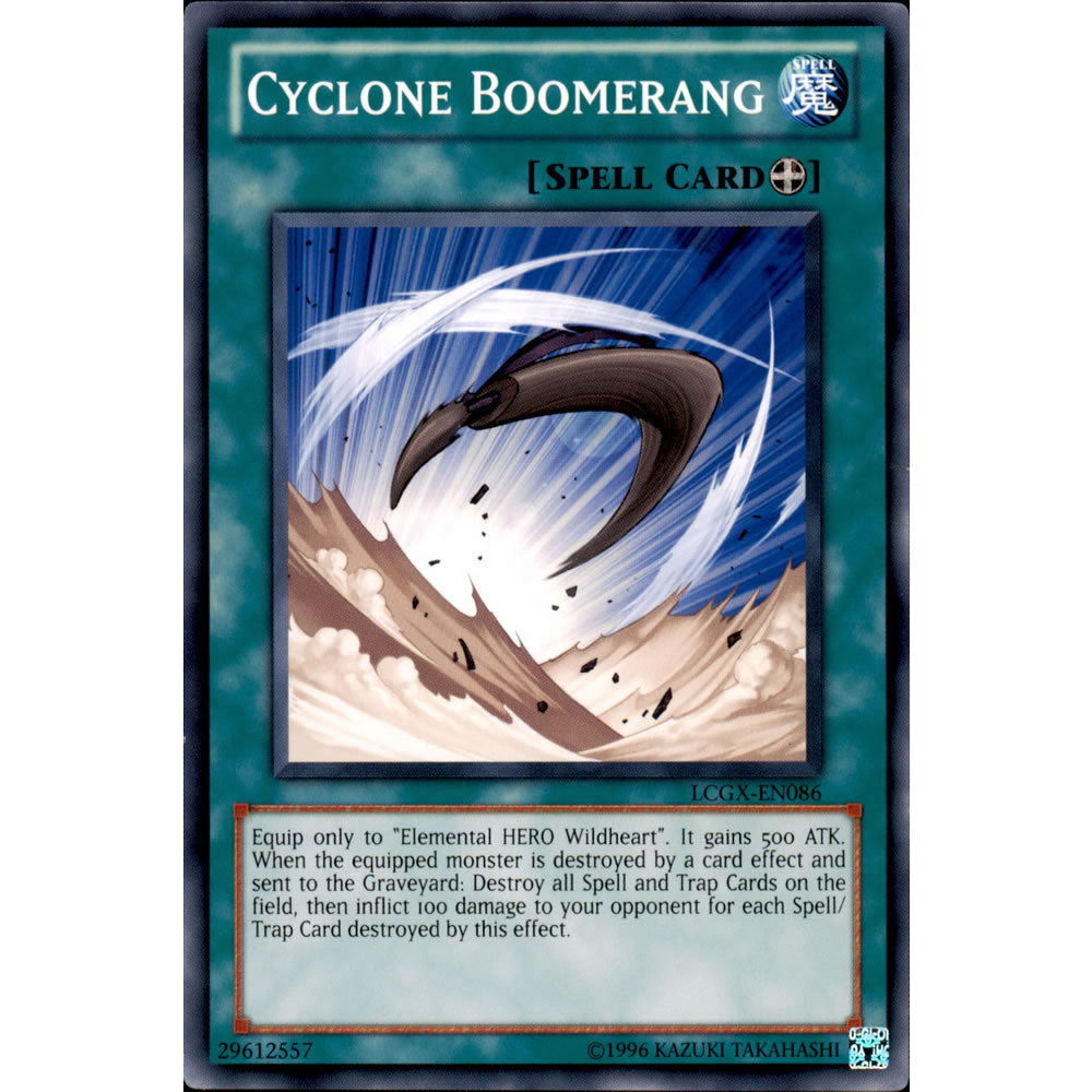 Cyclone Boomerang LCGX-EN086 Yu-Gi-Oh! Card from the Legendary Collection 2: The Duel Academy Years Mega Pack Set