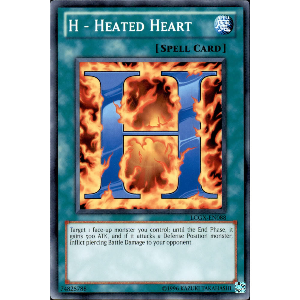 H - Heated Heart LCGX-EN088 Yu-Gi-Oh! Card from the Legendary Collection 2: The Duel Academy Years Mega Pack Set