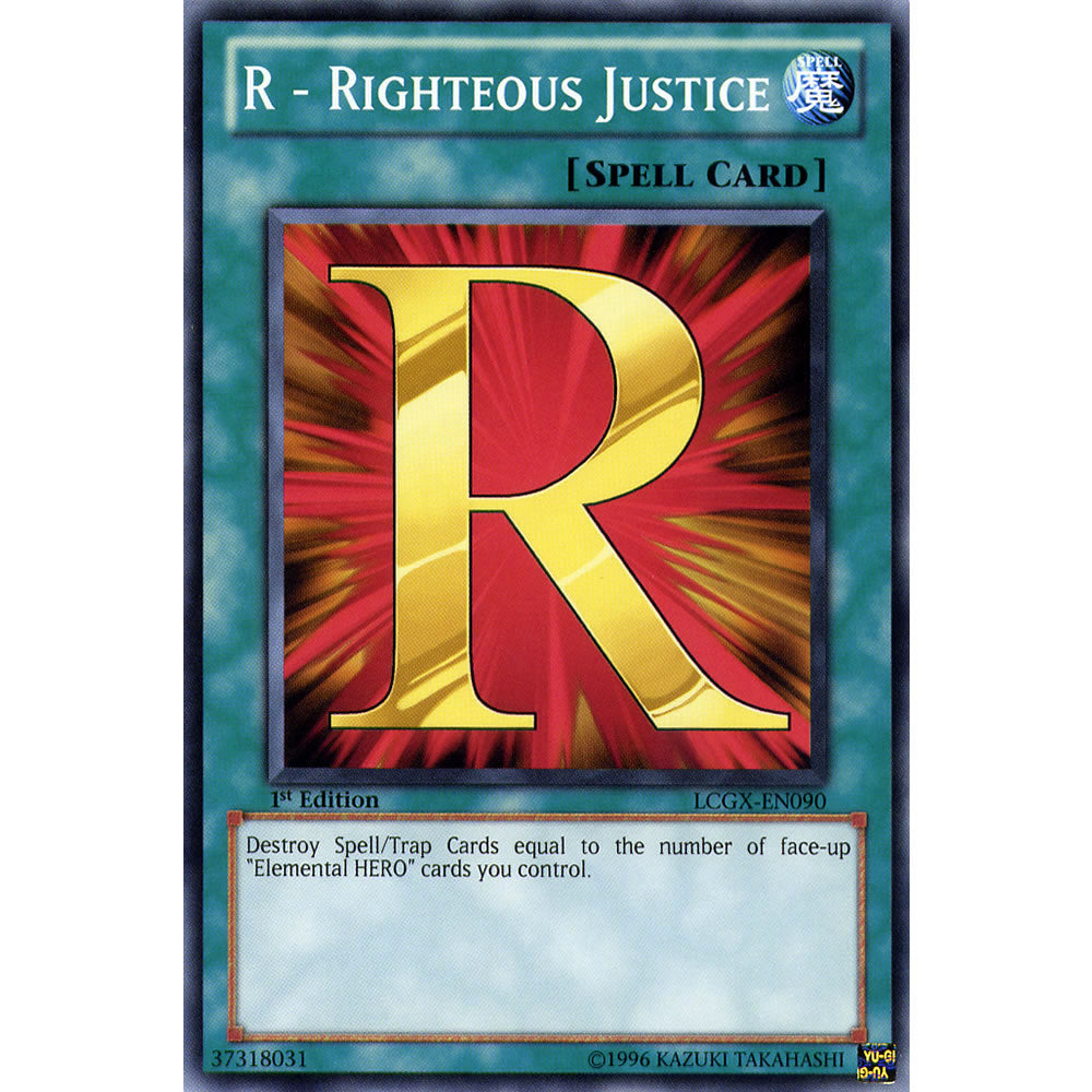 R - Righteous Justice LCGX-EN090 Yu-Gi-Oh! Card from the Legendary Collection 2: The Duel Academy Years Mega Pack Set