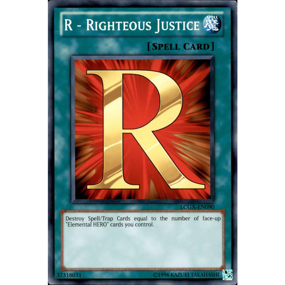 R - Righteous Justice LCGX-EN090 Yu-Gi-Oh! Card from the Legendary Collection 2: The Duel Academy Years Mega Pack Set