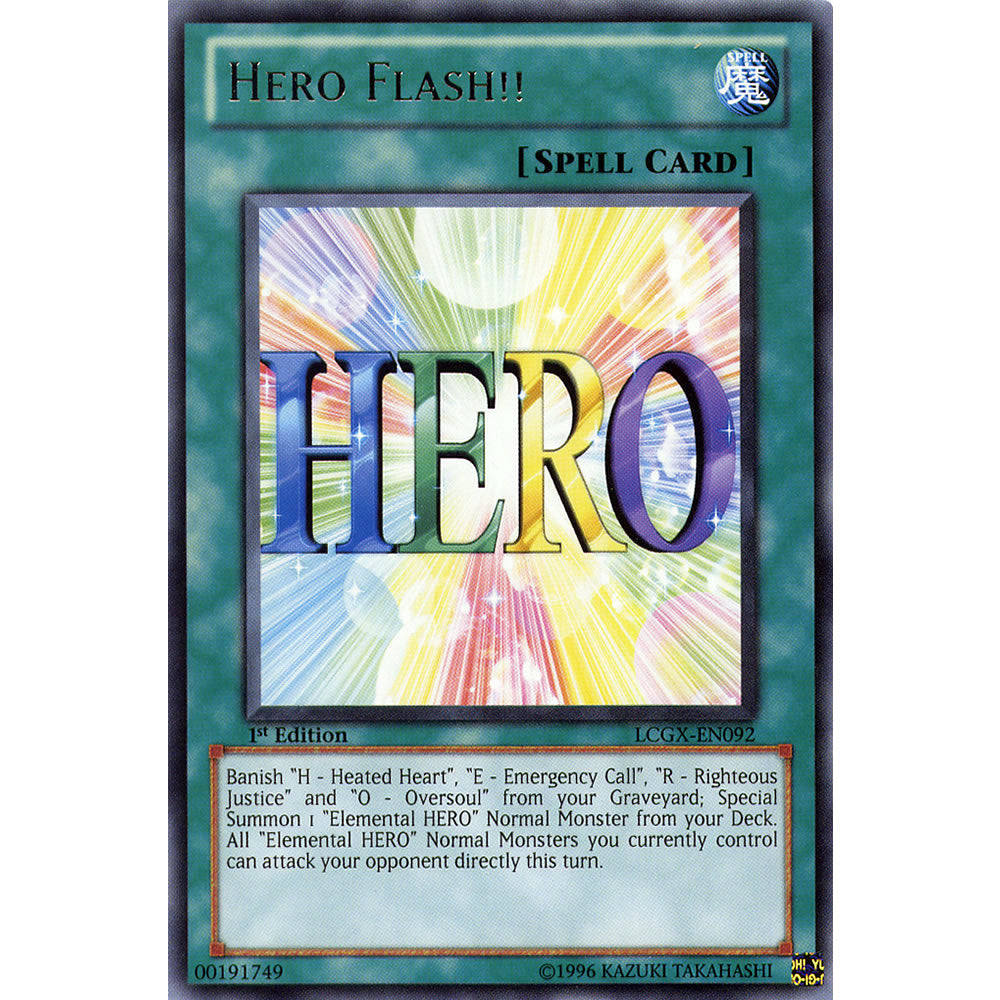 HERO Flash!! LCGX-EN092 Yu-Gi-Oh! Card from the Legendary Collection 2: The Duel Academy Years Mega Pack Set