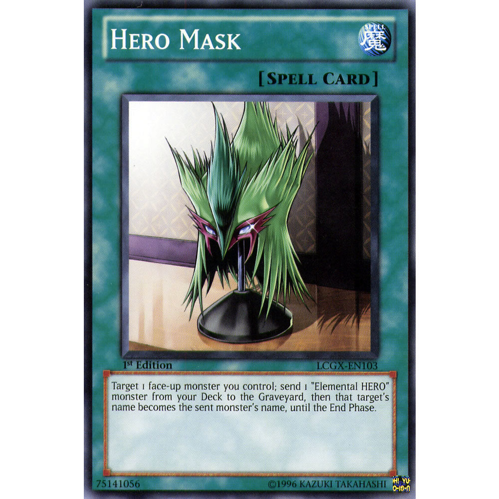 Hero Mask LCGX-EN103 Yu-Gi-Oh! Card from the Legendary Collection 2: The Duel Academy Years Mega Pack Set