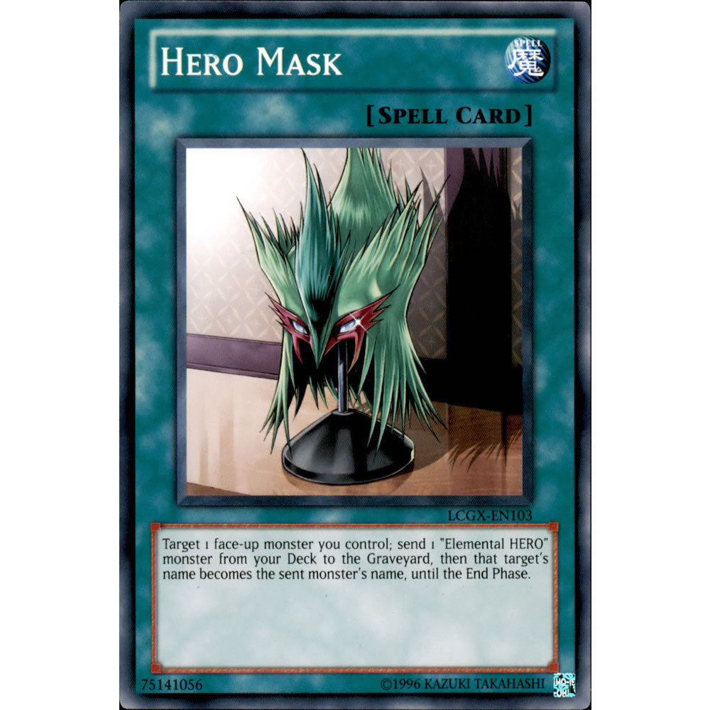 Hero Mask LCGX-EN103 Yu-Gi-Oh! Card from the Legendary Collection 2: The Duel Academy Years Mega Pack Set