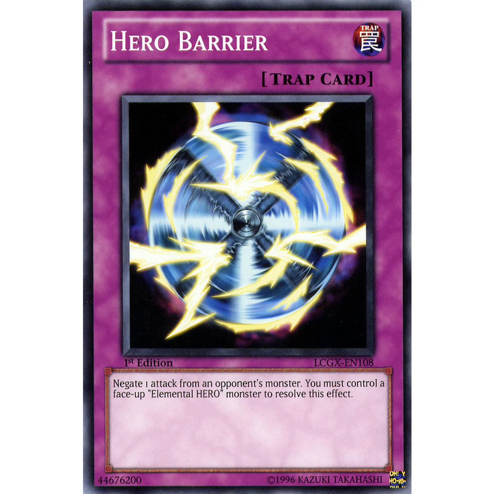 Hero Barrier LCGX-EN108 Yu-Gi-Oh! Card from the Legendary Collection 2: The Duel Academy Years Mega Pack Set