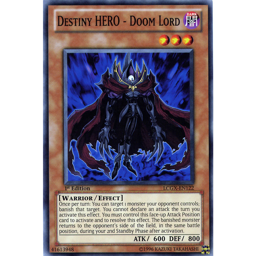 Destiny Hero - Doom Lord LCGX-EN122 Yu-Gi-Oh! Card from the Legendary Collection 2: The Duel Academy Years Mega Pack Set