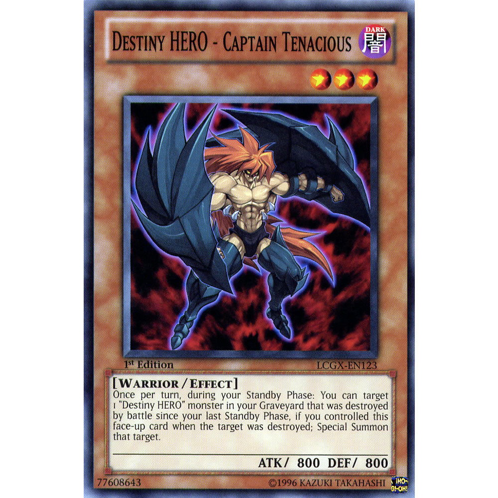 Destiny Hero - Captain Tenacious LCGX-EN123 Yu-Gi-Oh! Card from the Legendary Collection 2: The Duel Academy Years Mega Pack Set