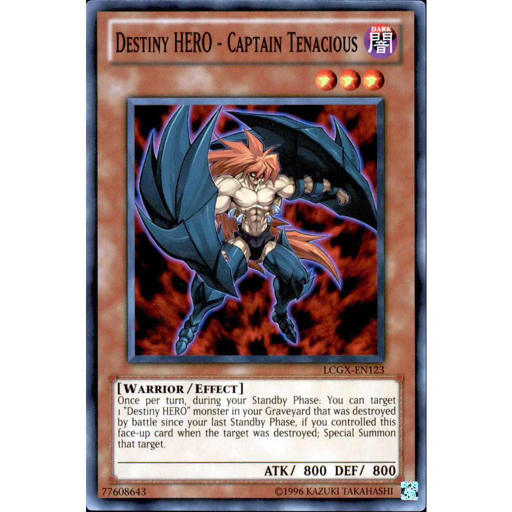 Destiny Hero - Captain Tenacious LCGX-EN123 Yu-Gi-Oh! Card from the Legendary Collection 2: The Duel Academy Years Mega Pack Set