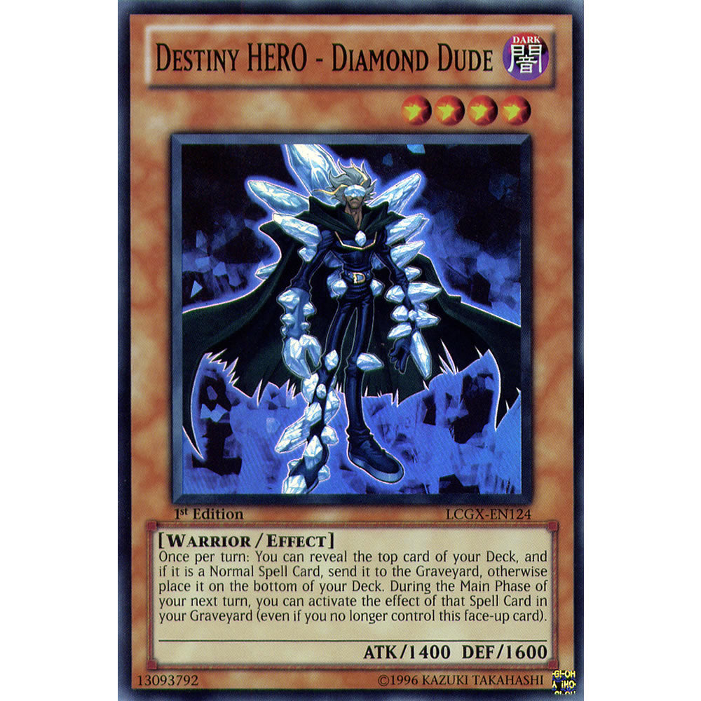 Destiny Hero - Diamond Dude LCGX-EN124 Yu-Gi-Oh! Card from the Legendary Collection 2: The Duel Academy Years Mega Pack Set