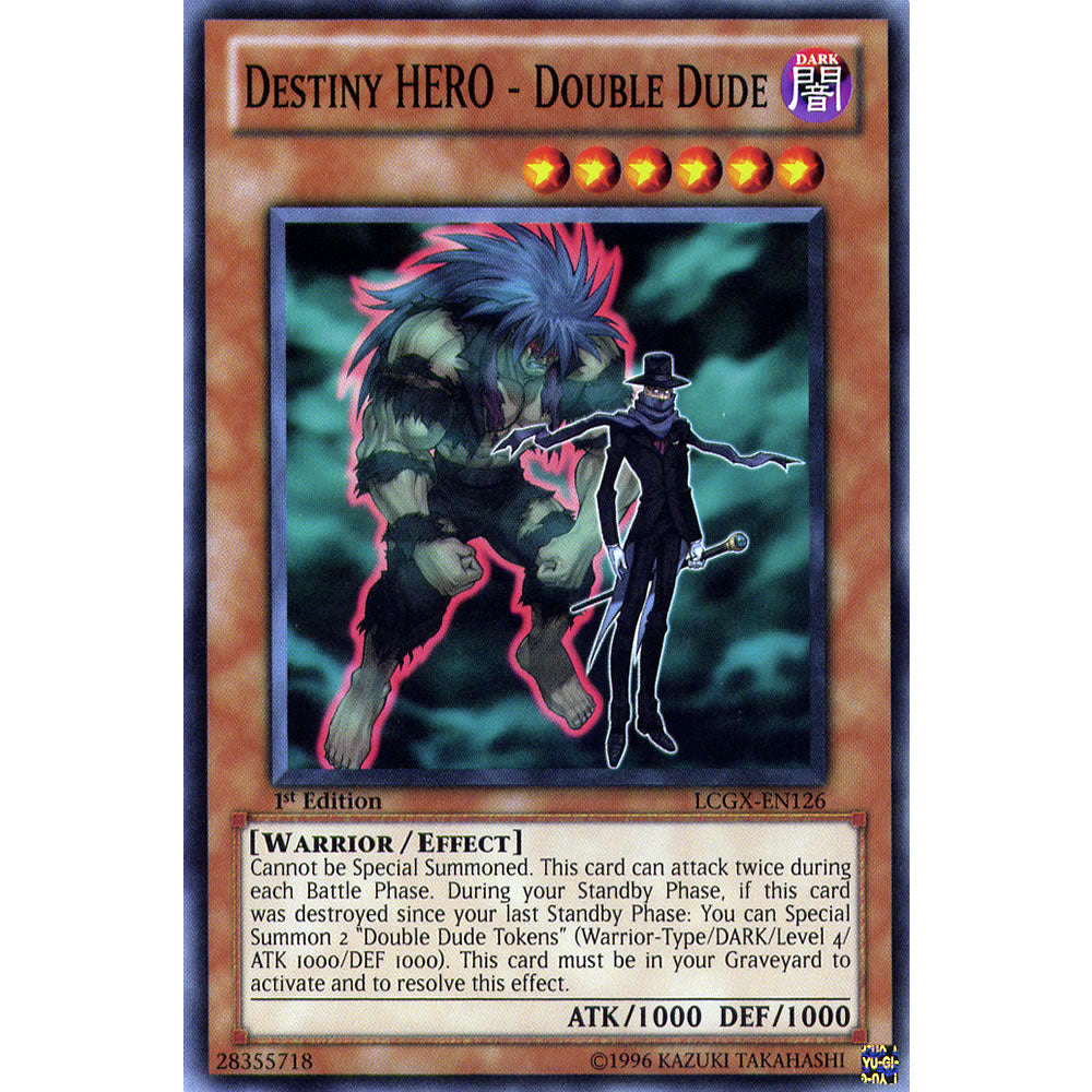 Destiny Hero - Double Dude LCGX-EN126 Yu-Gi-Oh! Card from the Legendary Collection 2: The Duel Academy Years Mega Pack Set