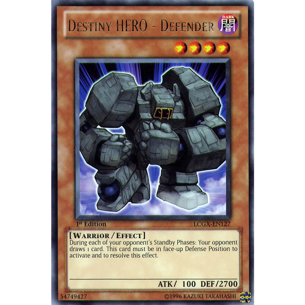 Destiny Hero - Defender LCGX-EN127 Yu-Gi-Oh! Card from the Legendary Collection 2: The Duel Academy Years Mega Pack Set