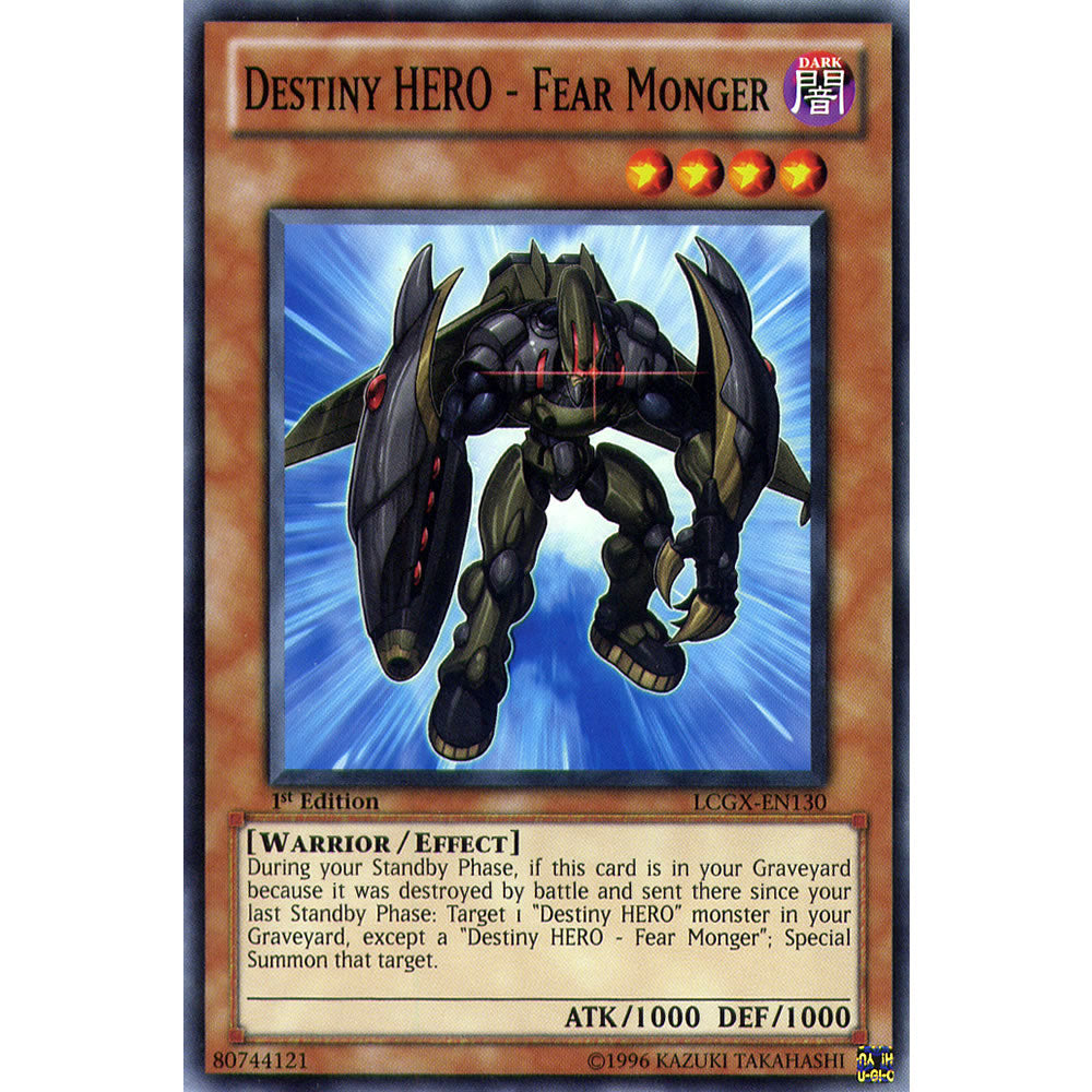 Destiny Hero - Fear Monger LCGX-EN130 Yu-Gi-Oh! Card from the Legendary Collection 2: The Duel Academy Years Mega Pack Set