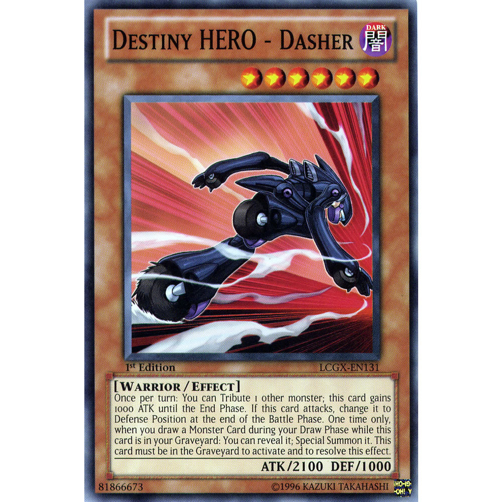 Destiny Hero - Dasher LCGX-EN131 Yu-Gi-Oh! Card from the Legendary Collection 2: The Duel Academy Years Mega Pack Set