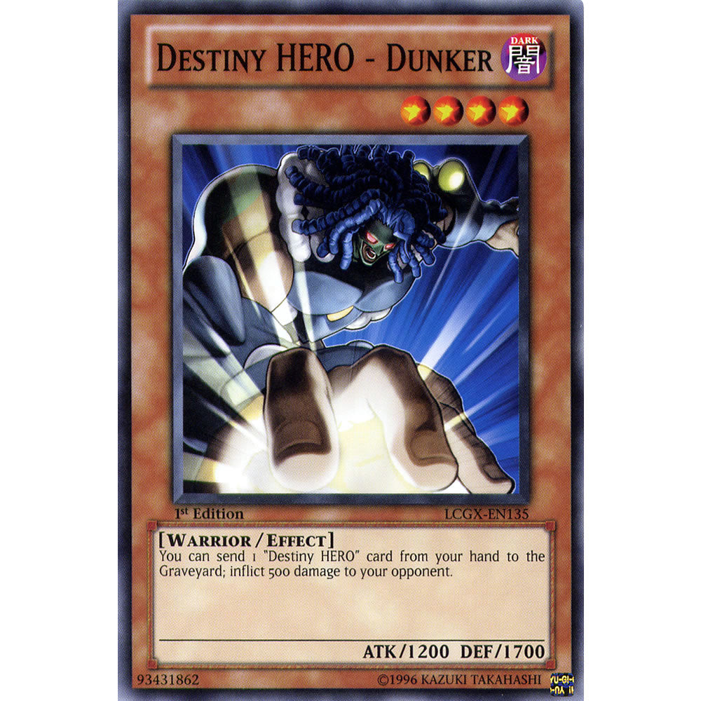 Destiny Hero - Dunker LCGX-EN135 Yu-Gi-Oh! Card from the Legendary Collection 2: The Duel Academy Years Mega Pack Set