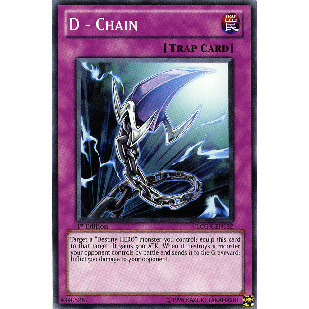 D - Chain LCGX-EN152 Yu-Gi-Oh! Card from the Legendary Collection 2: The Duel Academy Years Mega Pack Set